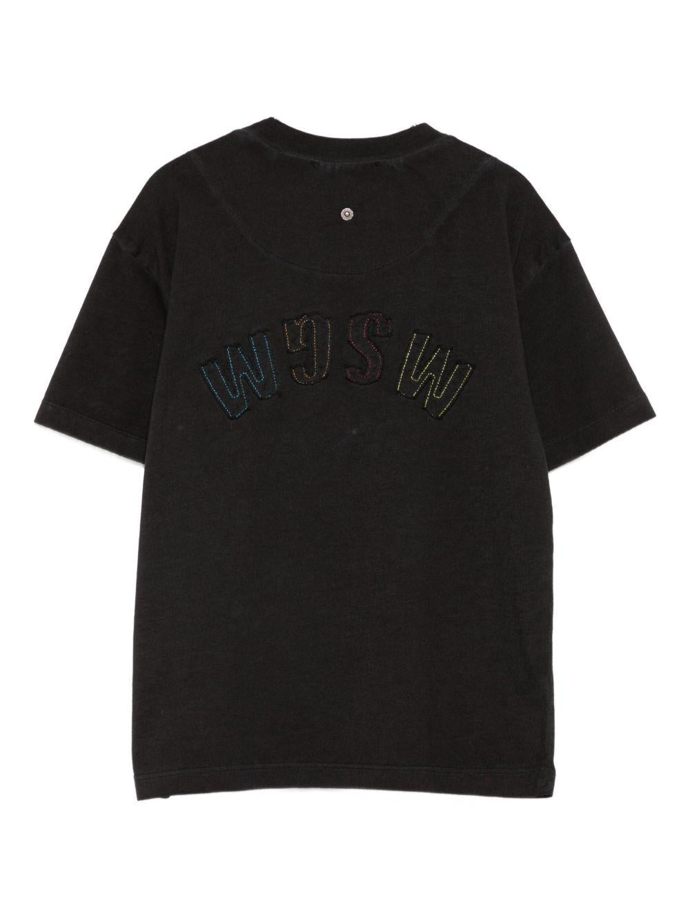 MSGM T-shirt a maniche corte nera