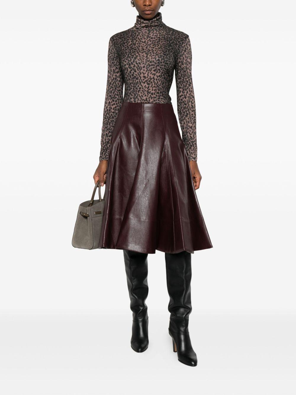 MAJESTIC FILATURES Maglia a collo alto animalier