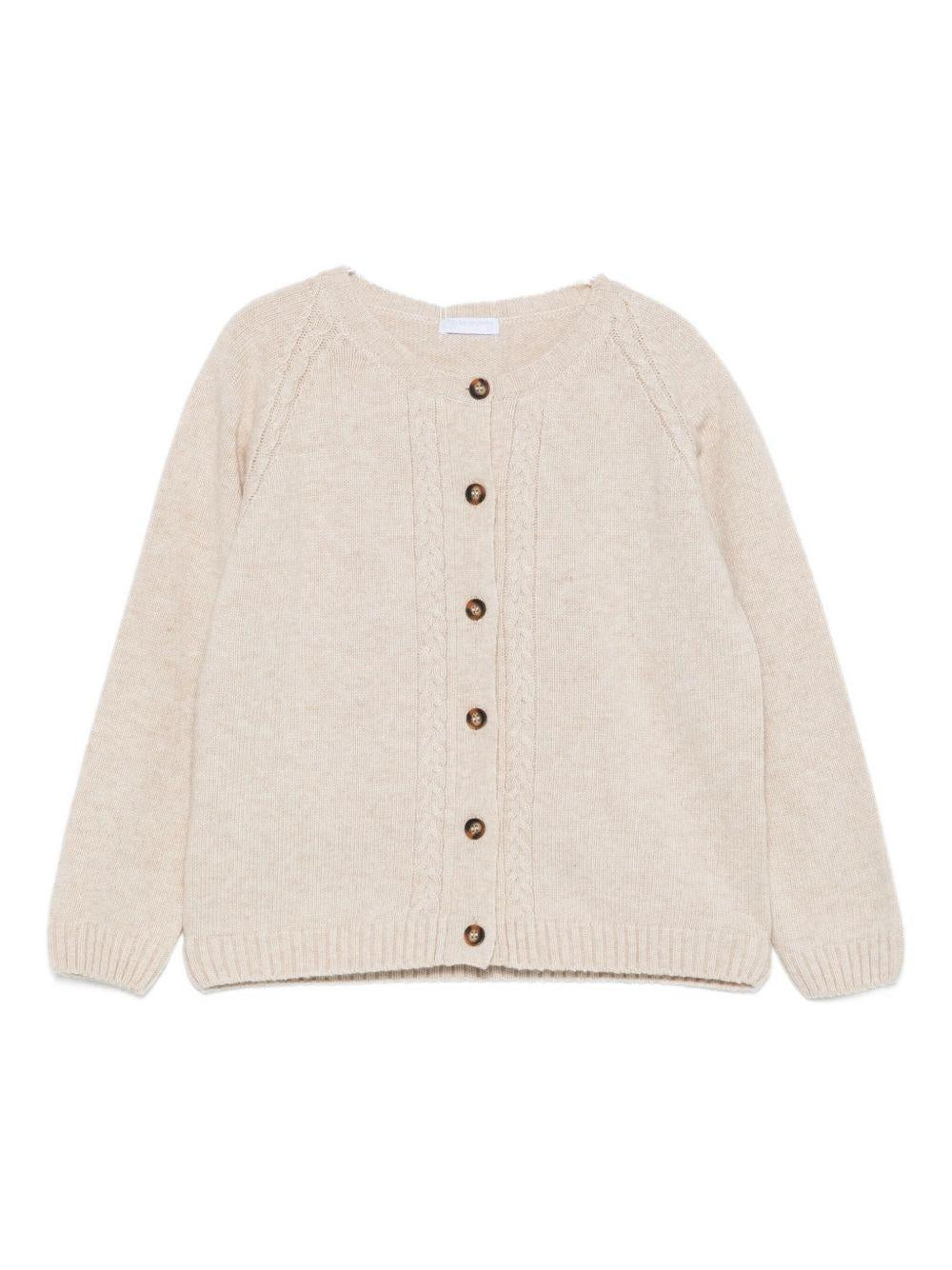 LARANJINHA Cardigan in maglia beige