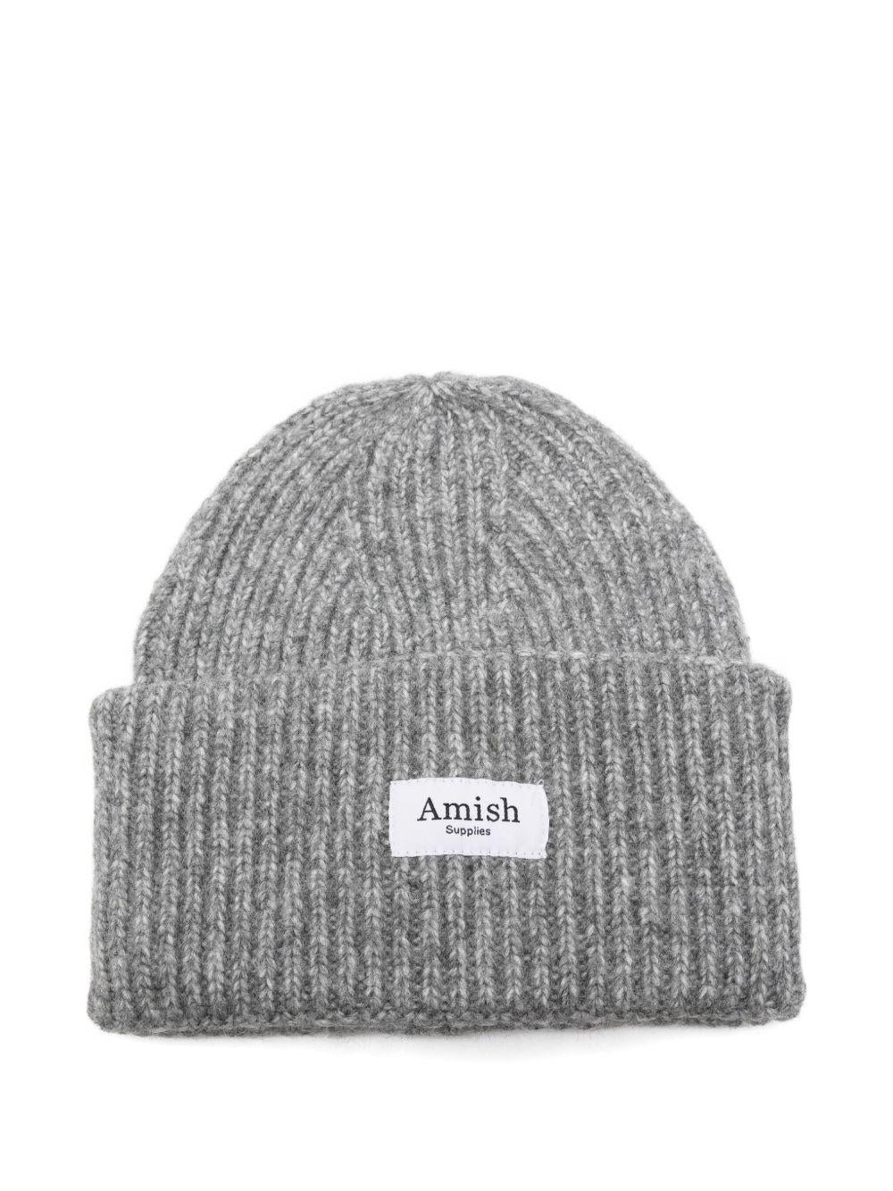 AMISH Berretto grigio con logo