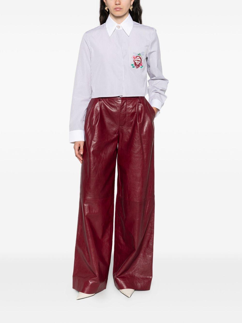 CASABLANCA Camicia crop con logo