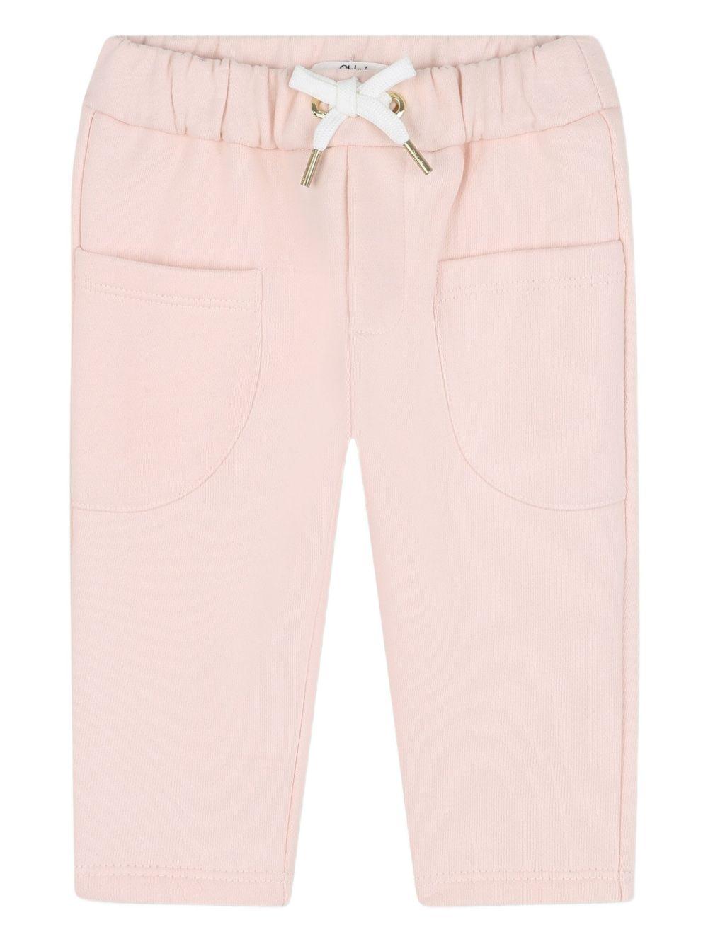 CHLOE Pantaloni sportivi in cotone con vita elasticizzata