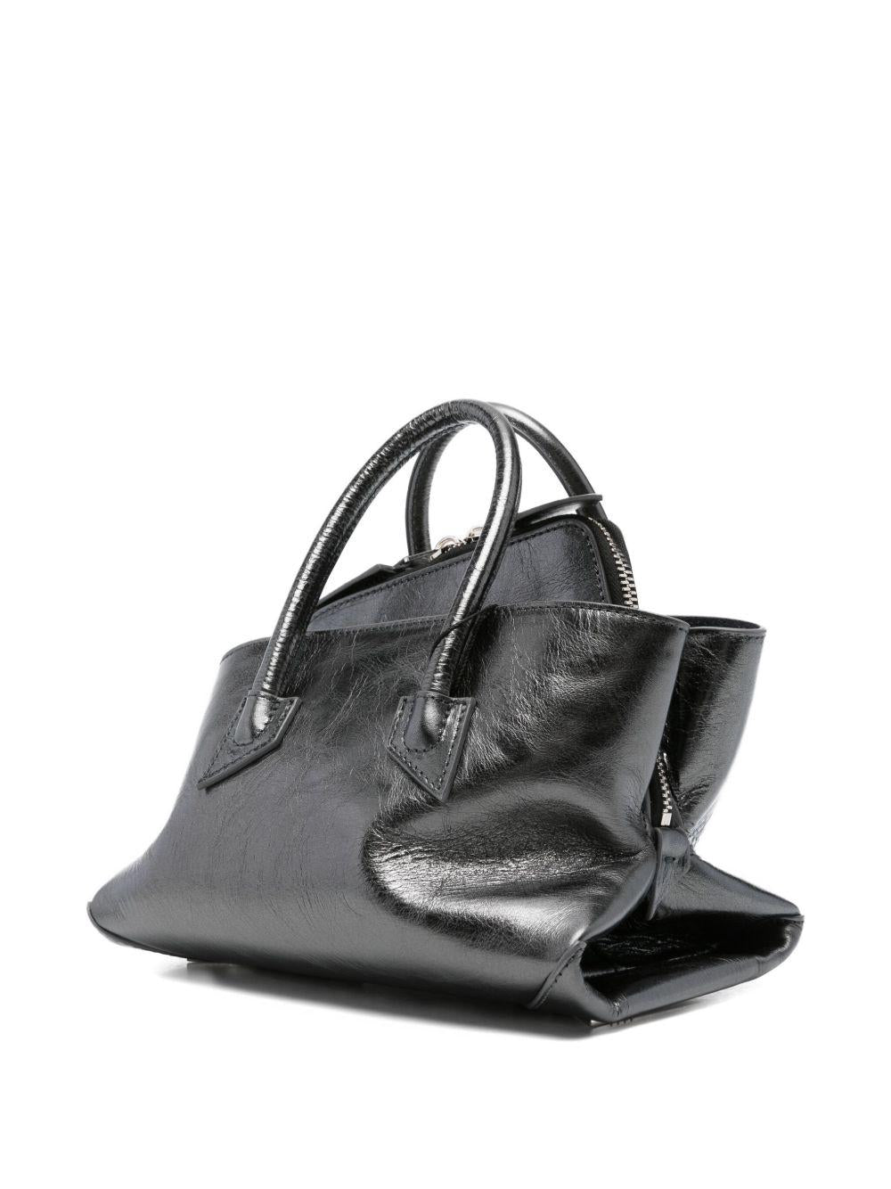 THE ATTICO Borsa a spalla La Passeggiata Mini grigio metallizzato