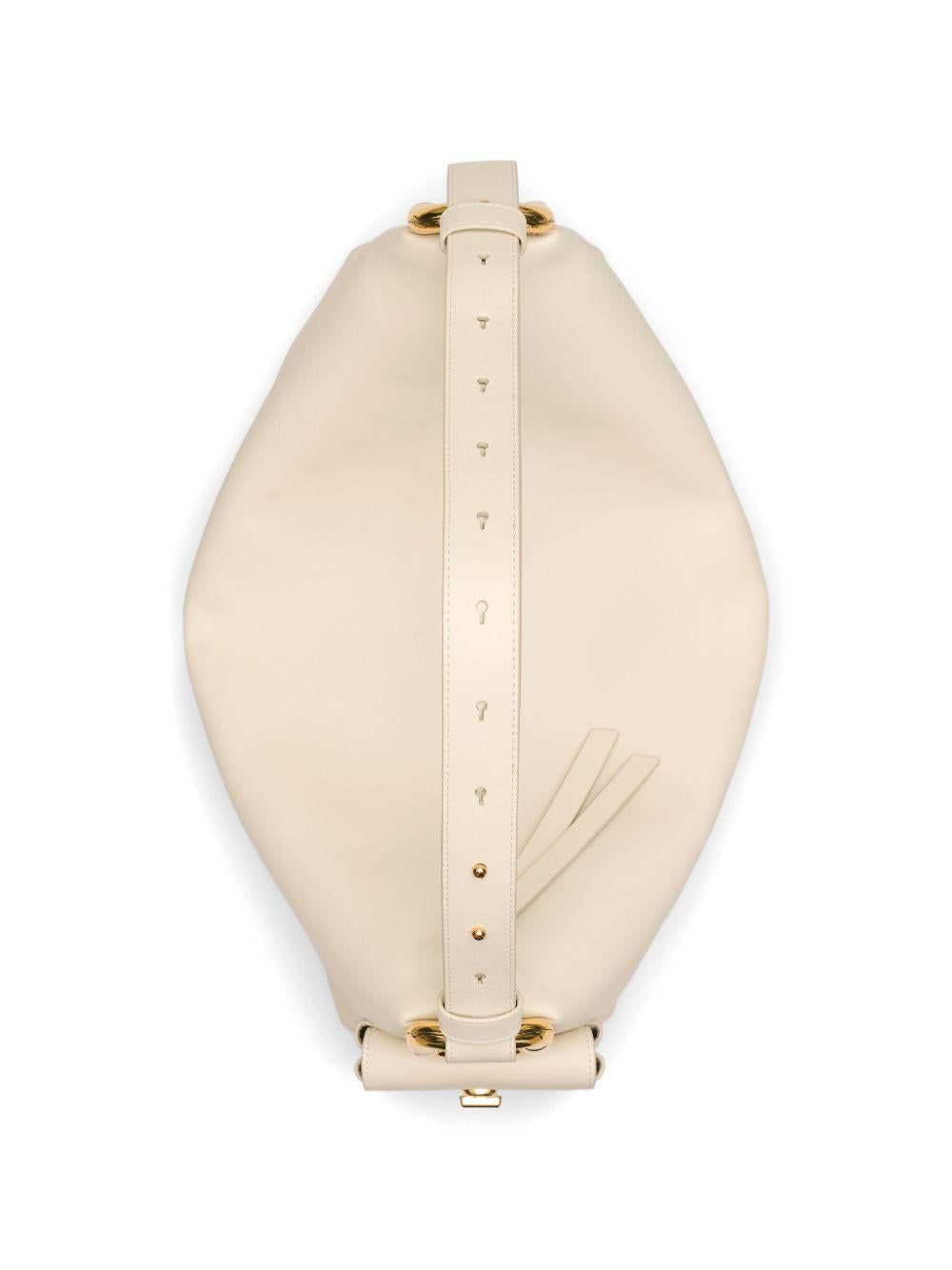 MARC JACOBS Borsa a spalla The Scene Large in pelle bianca<BR/>