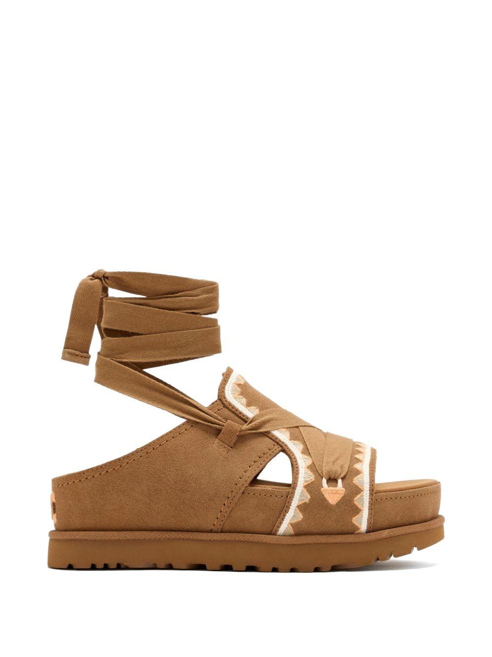 UGG Sandali goldenstar hi artistitch chestnut