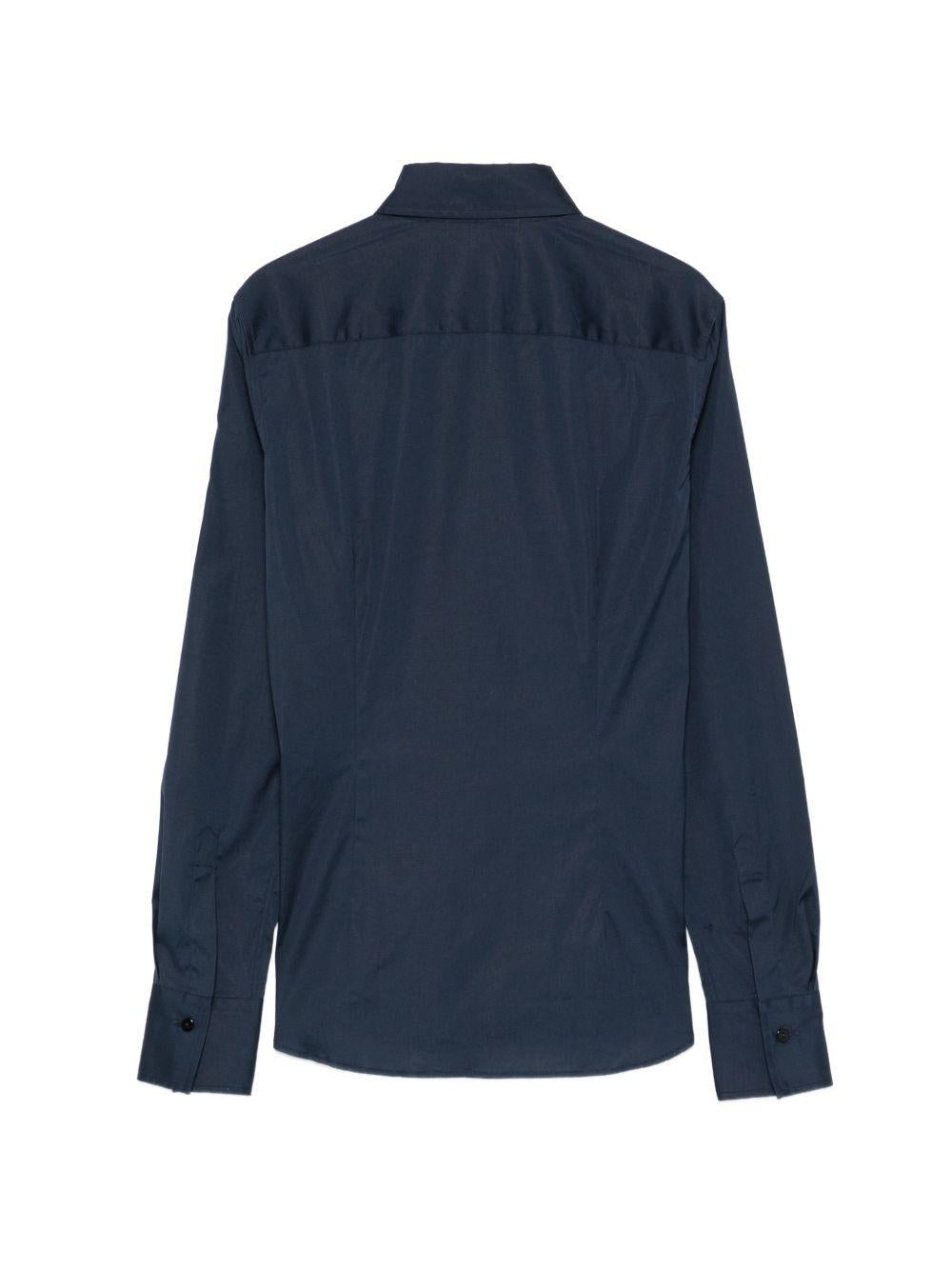 XACUS Camicia a maniche lunghe blu navy