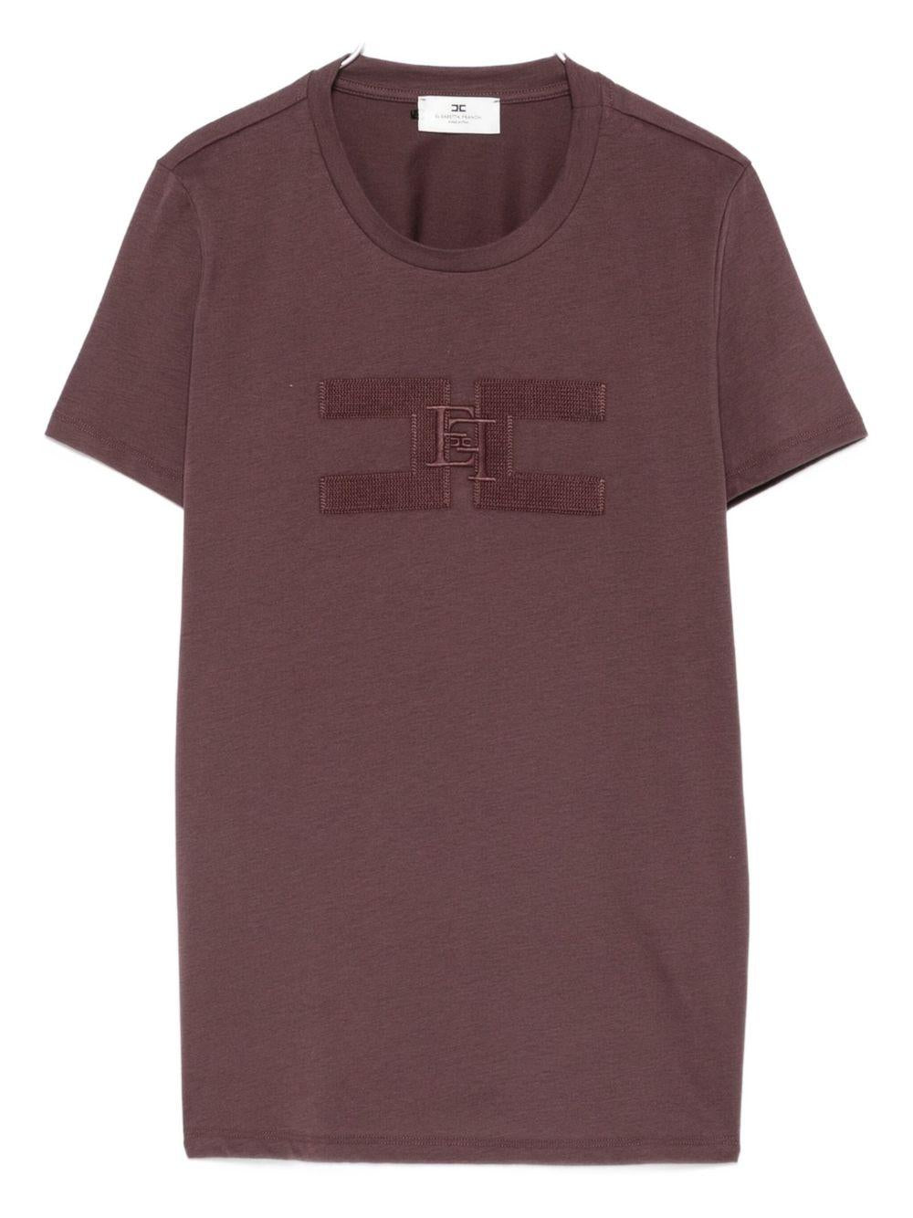 ELISABETTA FRANCHI T-shirt girocollo con logo