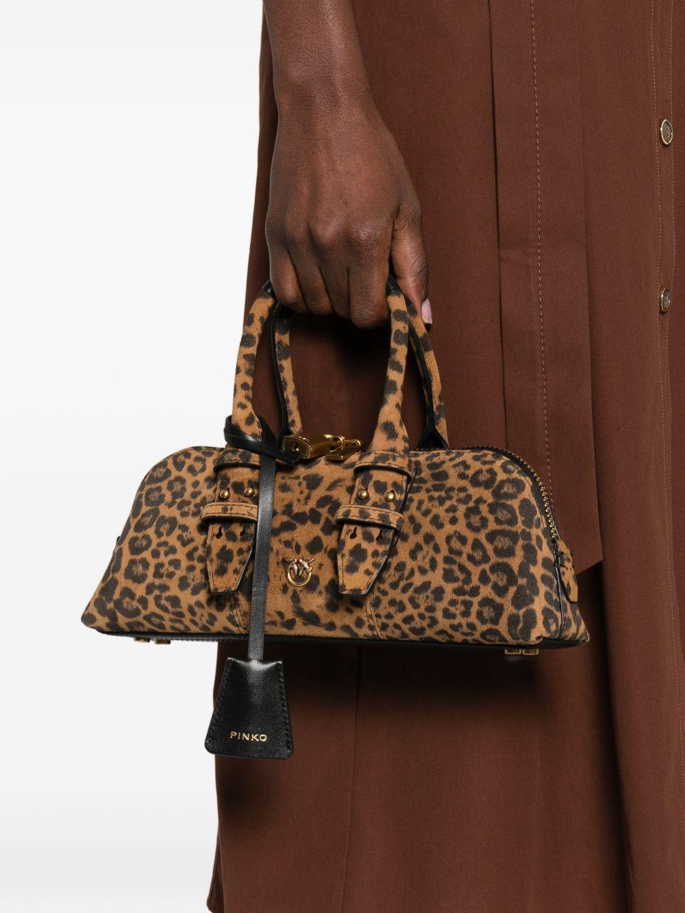 PINKO Borsa a mano Bowling Bag in pelle animalier