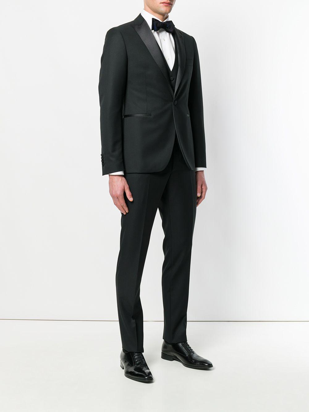 TAGLIATORE Completo elegante nero con giacca monopetto