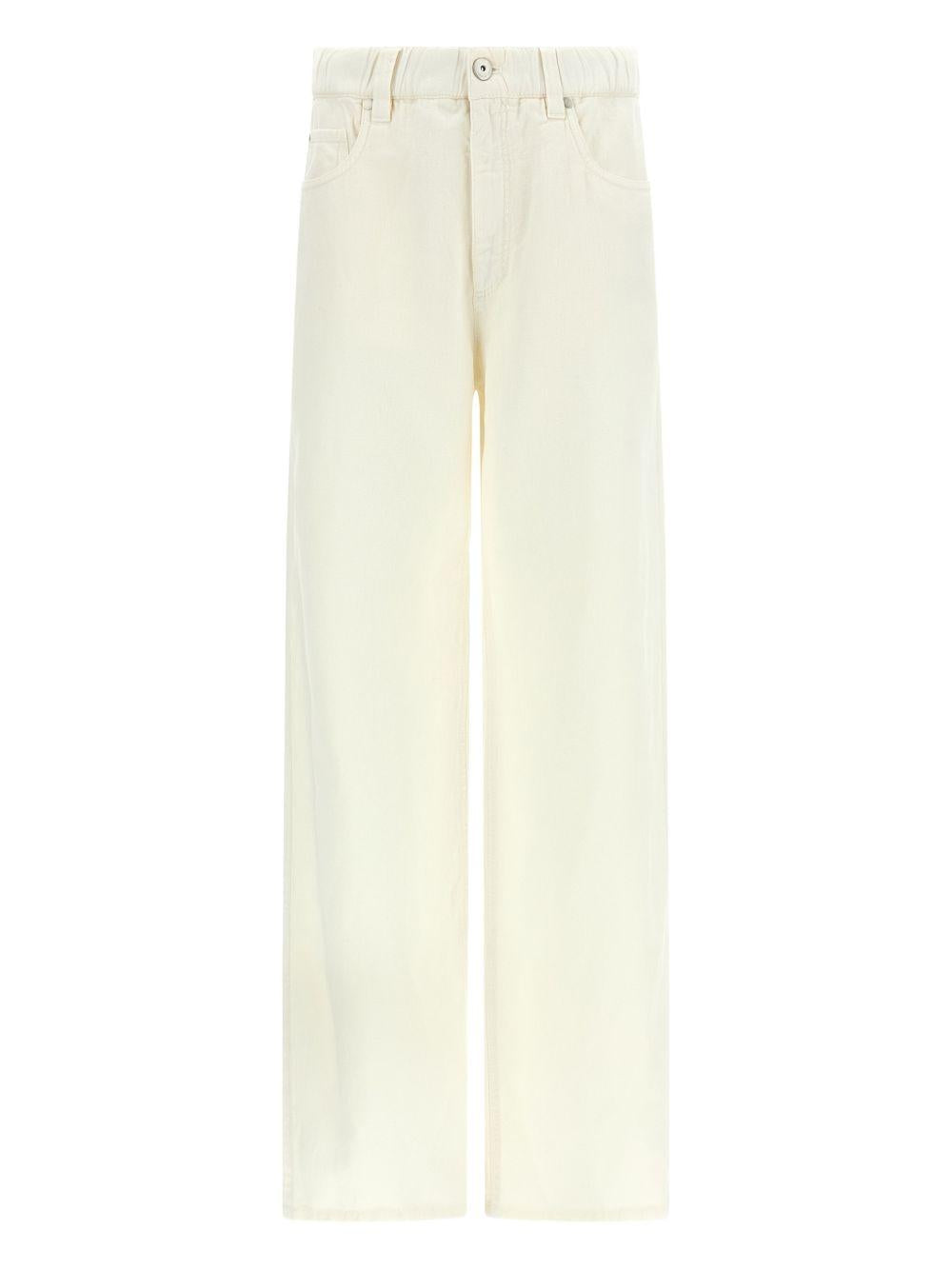 BRUNELLO CUCINELLI Pantaloni in misto cotone e lino