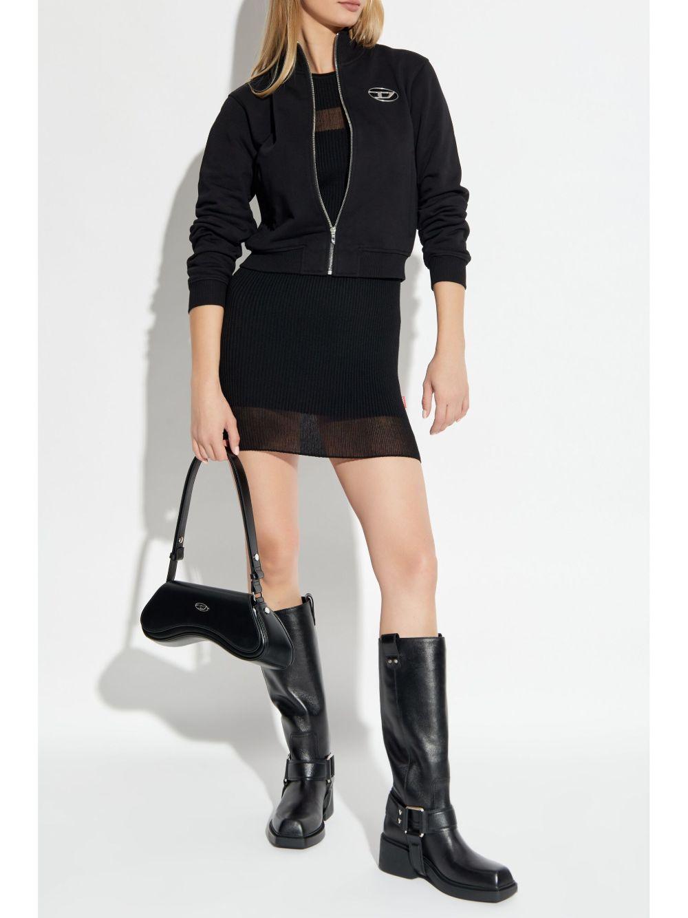 DIESEL Felpa in cotone nero