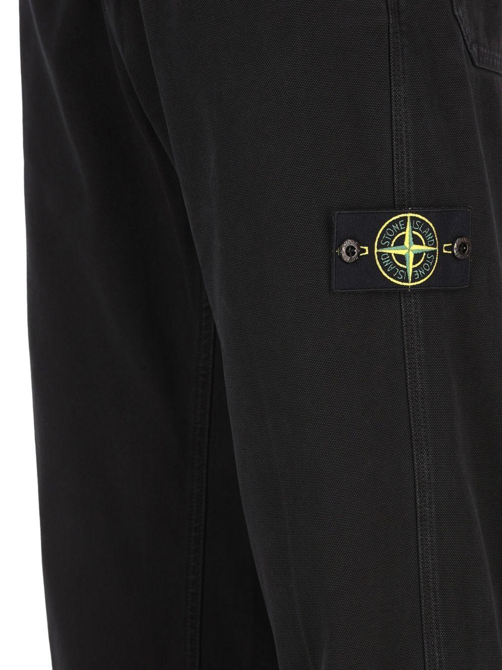 STONE ISLAND Pantaloni con applicazione logo