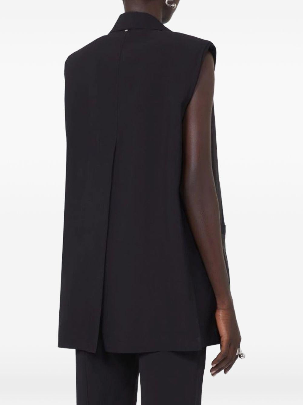 SPORTMAX Gilet Maggio doppiopetto strutturato nero