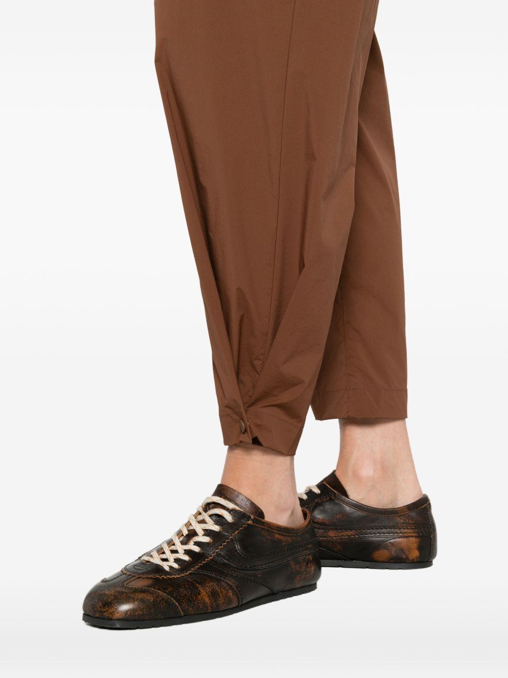 HERNO Pantaloni casual marrone con coulisse in vita