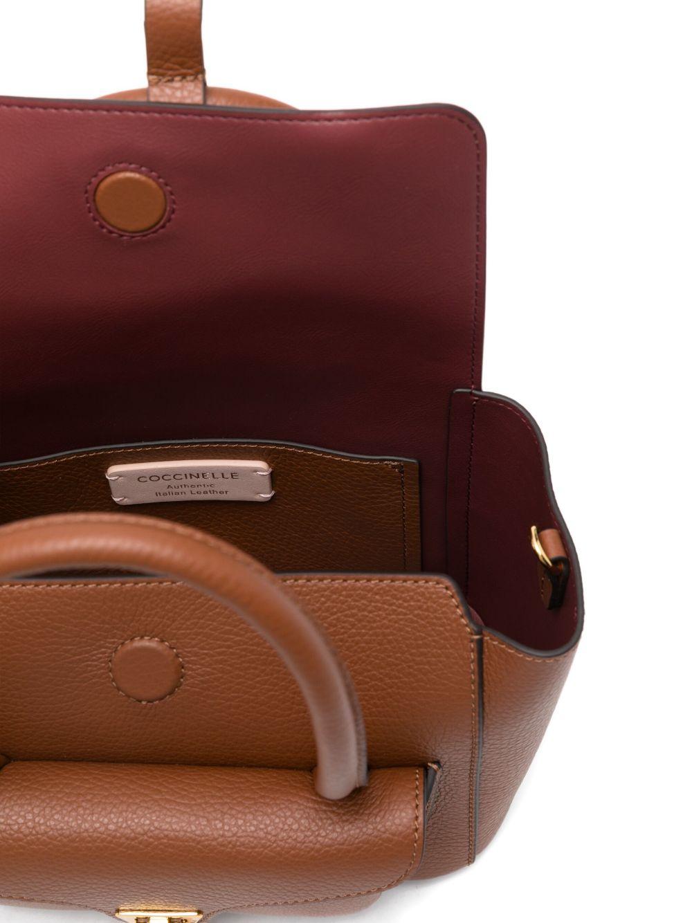 COCCINELLE Borsa in pelle martellata marrone