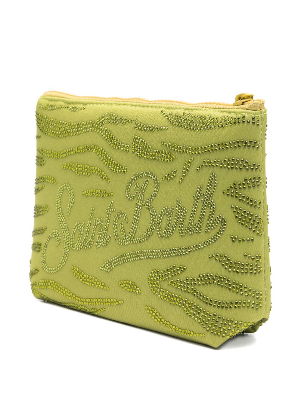 MC2 SAINT BARTH Pochette Aline Strass verde acido