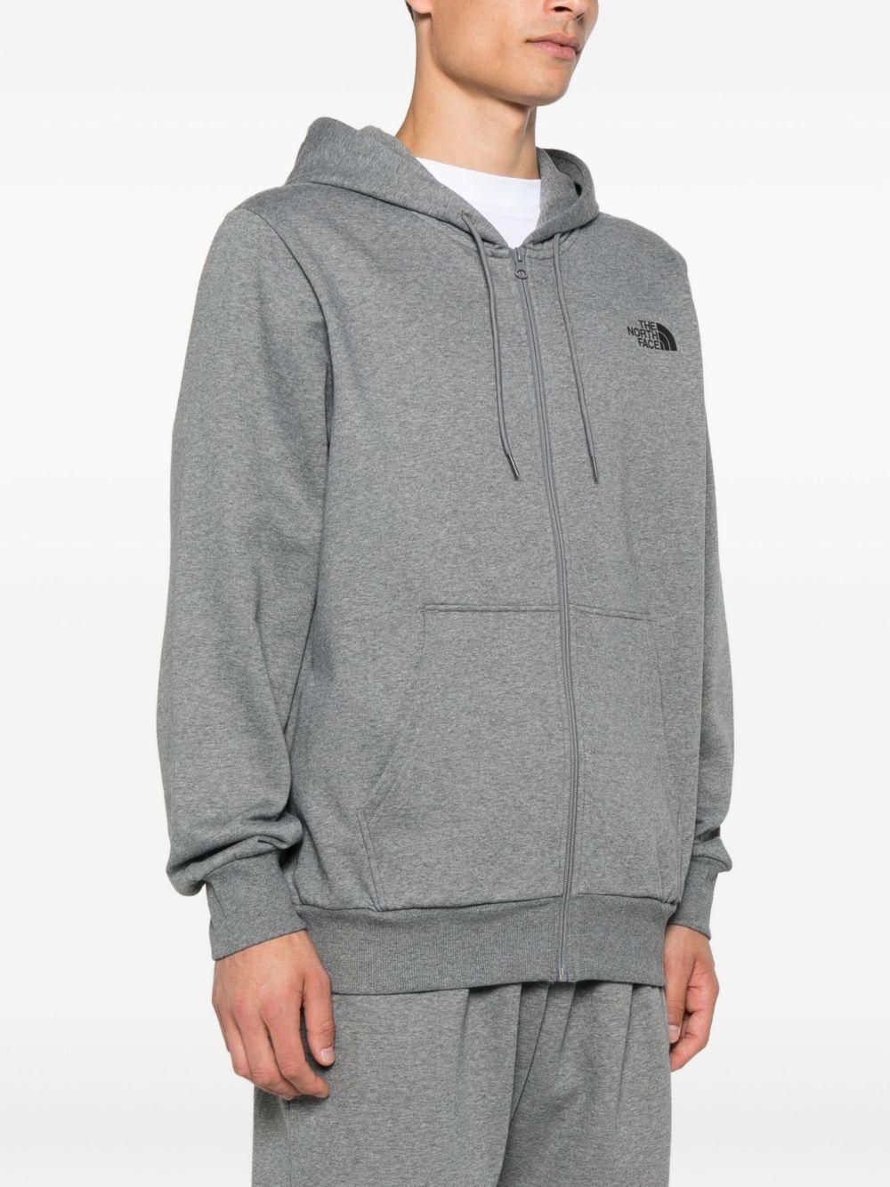 THE NORTH FACE Felpa grigia con cappuccio e zip