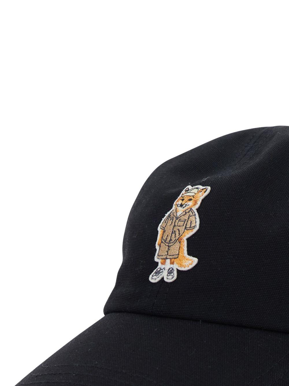 MAISON KITSUNE Cappello da baseball nero con stampa