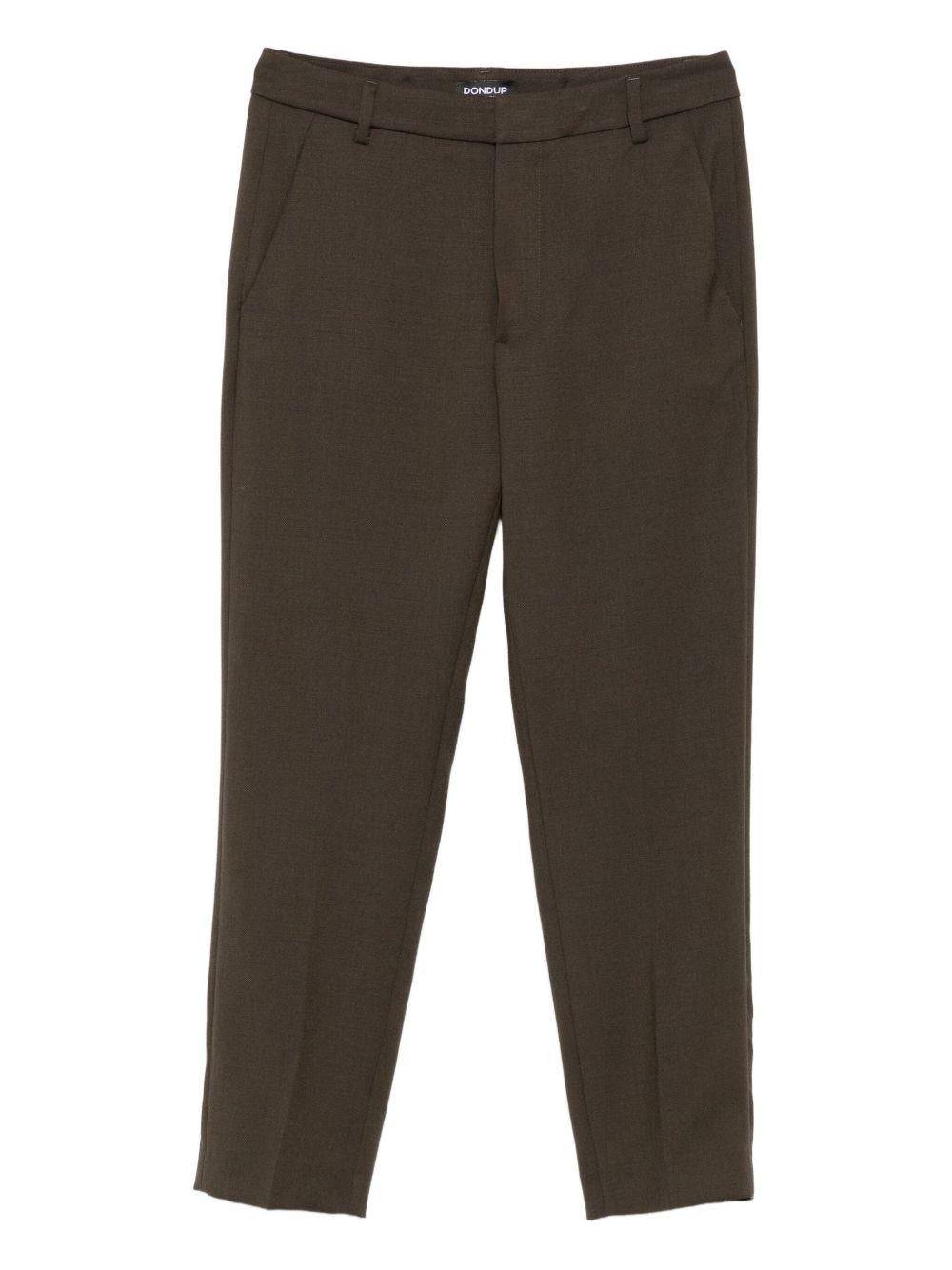 DONDUP Pantaloni marroni in lana