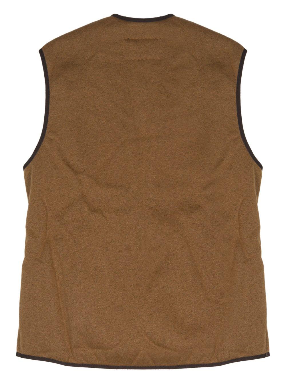 BARBOUR Gilet in pile marrone