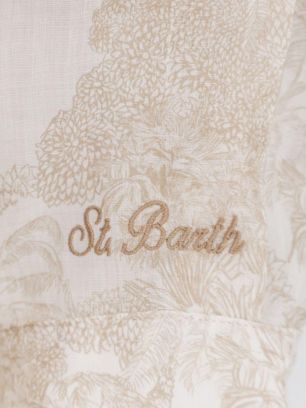 MC2 SAINT BARTH Camicia Cristel con stampa floreale marrone