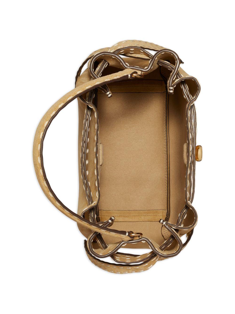 TORY BURCH Borsa a secchiello color cammello