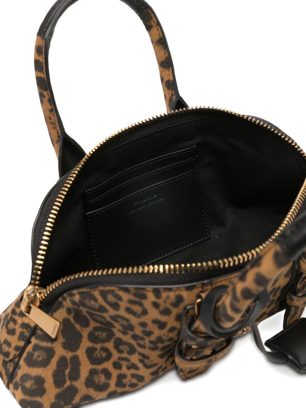 PINKO Borsa a mano Bowling Bag in pelle animalier