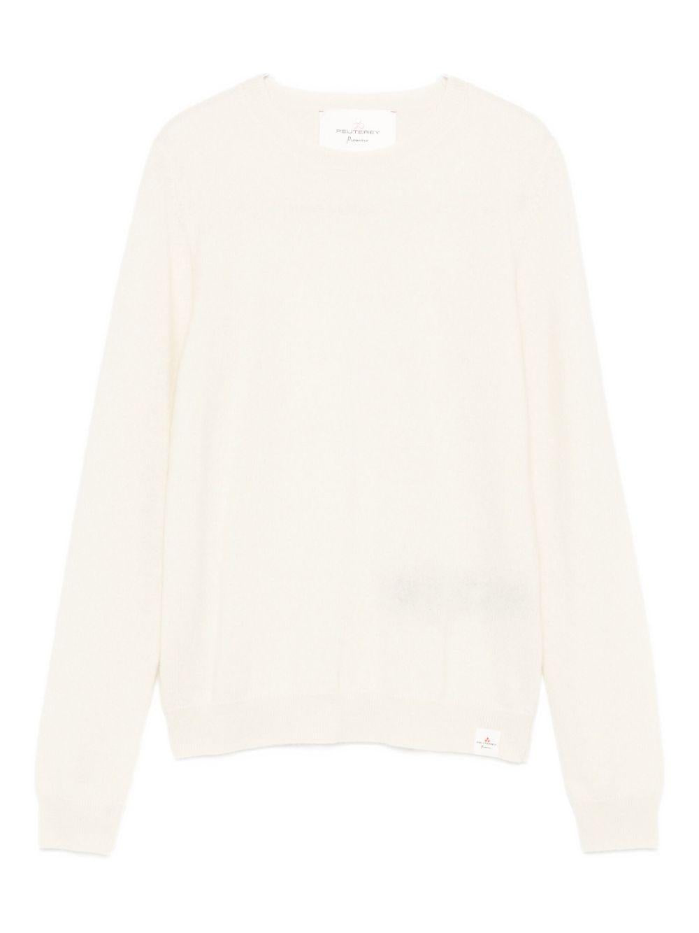 PEUTEREY Maglia 'Semur' in cashmere bianca