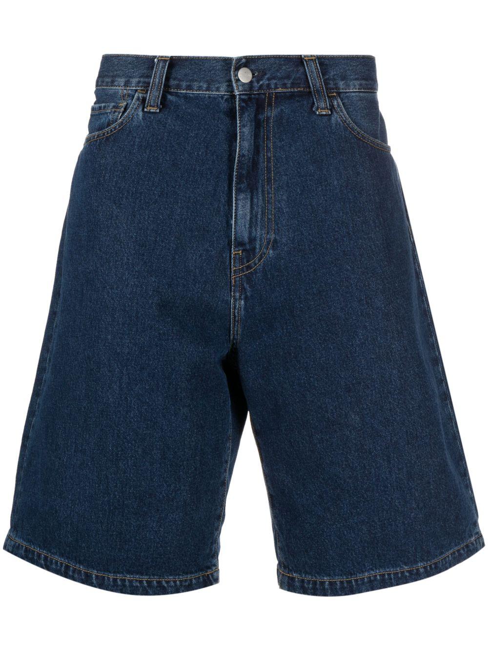 CARHARTT WIP Bermuda in jeans di cotone blu scuro