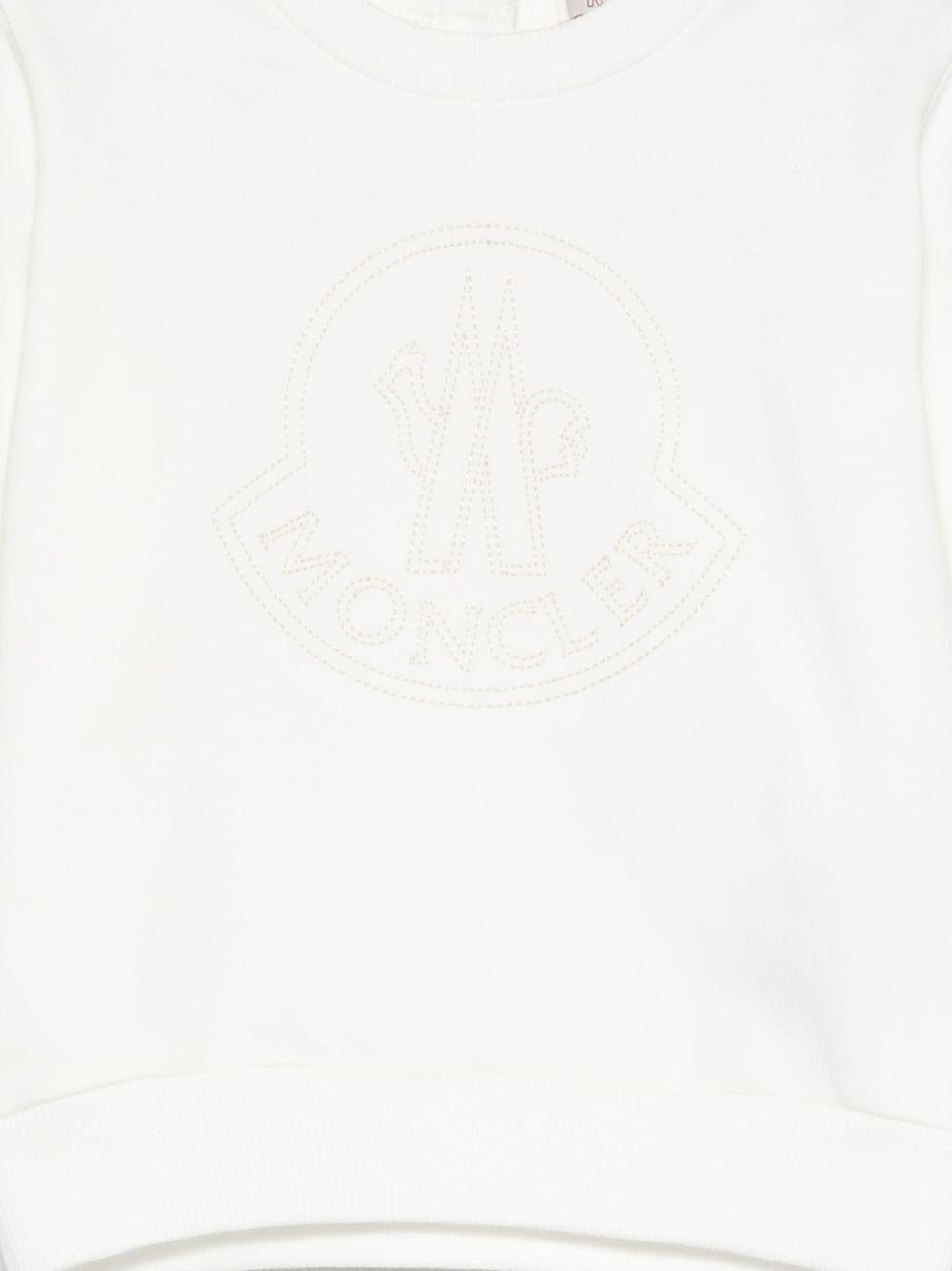 MONCLER Felpa girocollo bianca