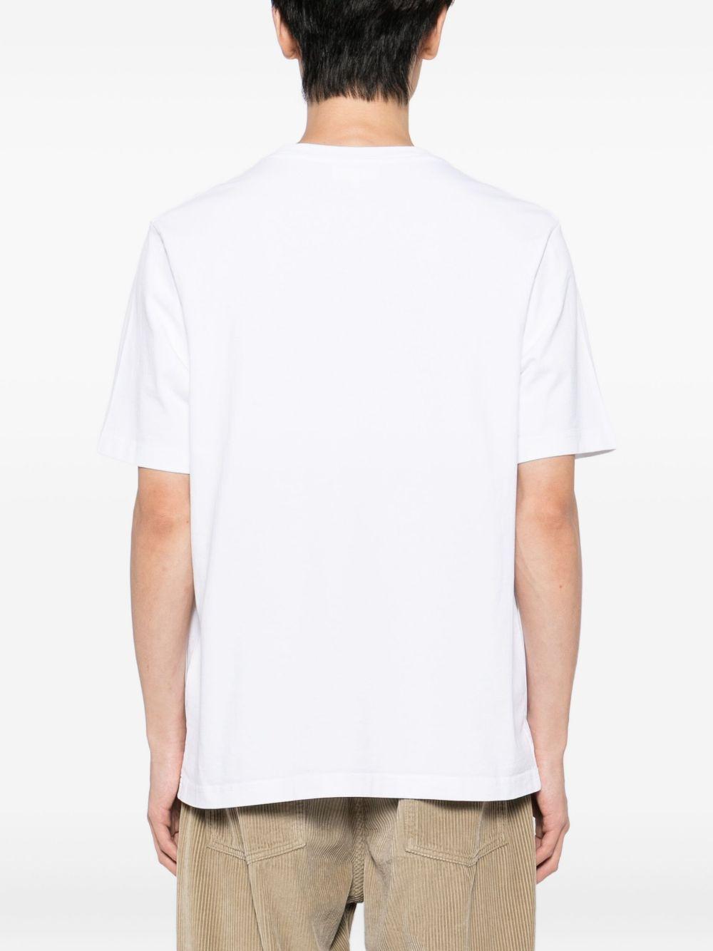 MAISON KITSUNE T-shirt in cotone bianco con logo