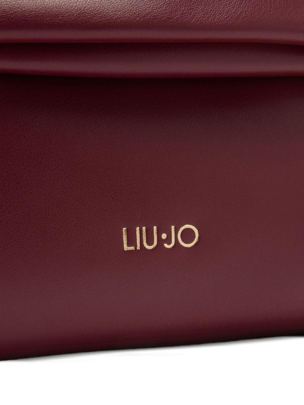 LIUJO Borsa bordeaux in ecopelle con logo