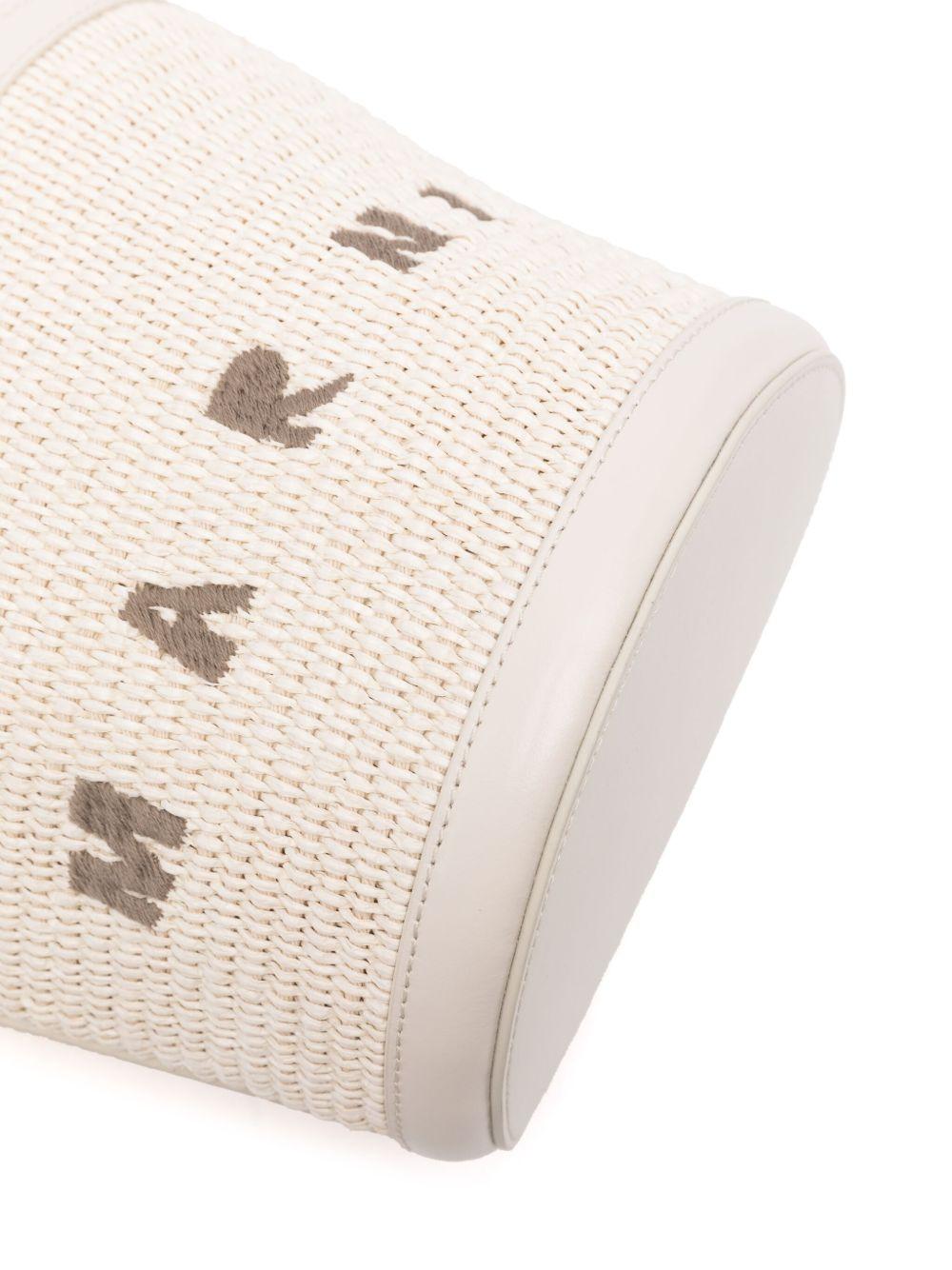 MARNI Borsa a secchiello Mini Puket bianca