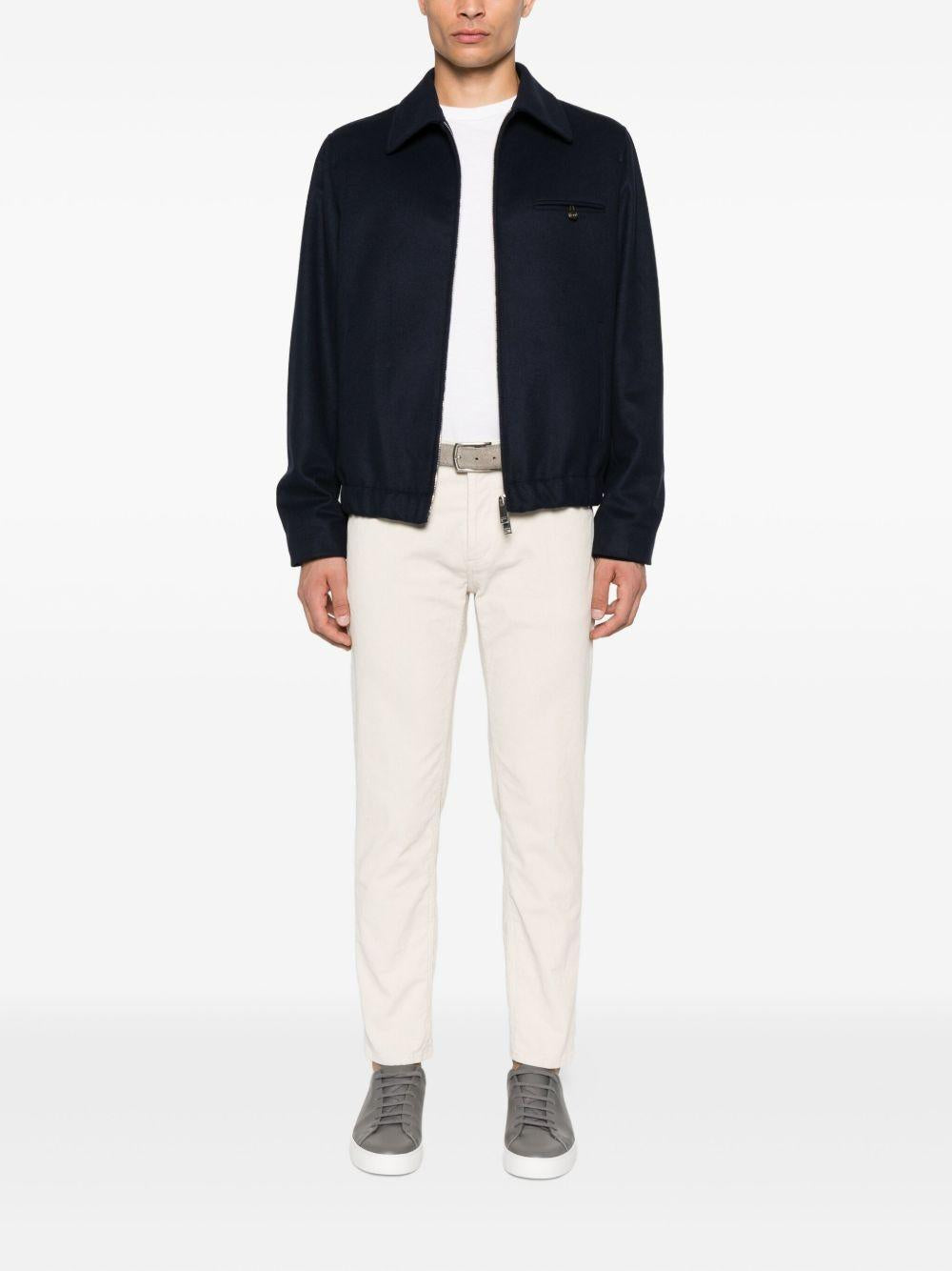 DONDUP Pantaloni in twill di cotone avorio