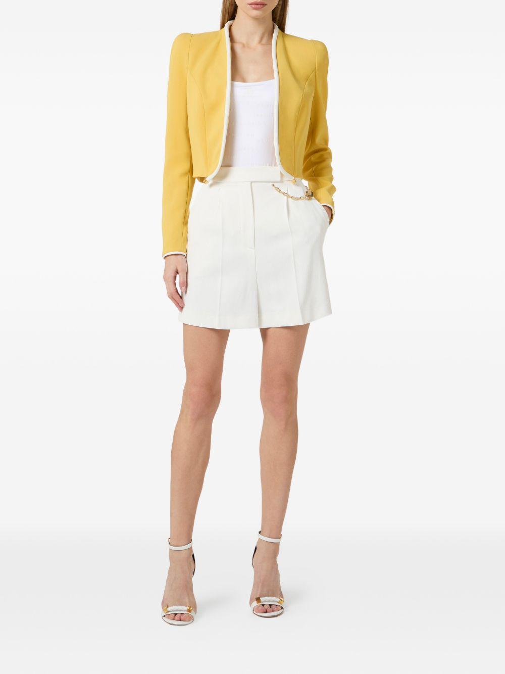 ELISABETTA FRANCHI Giacca in crêpe leggero con piping a contrasto