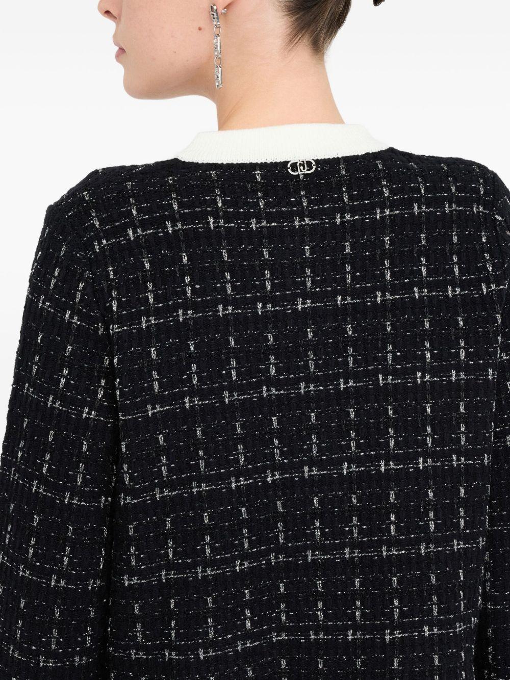 LIUJO Giacca cardigan nera con bottoni