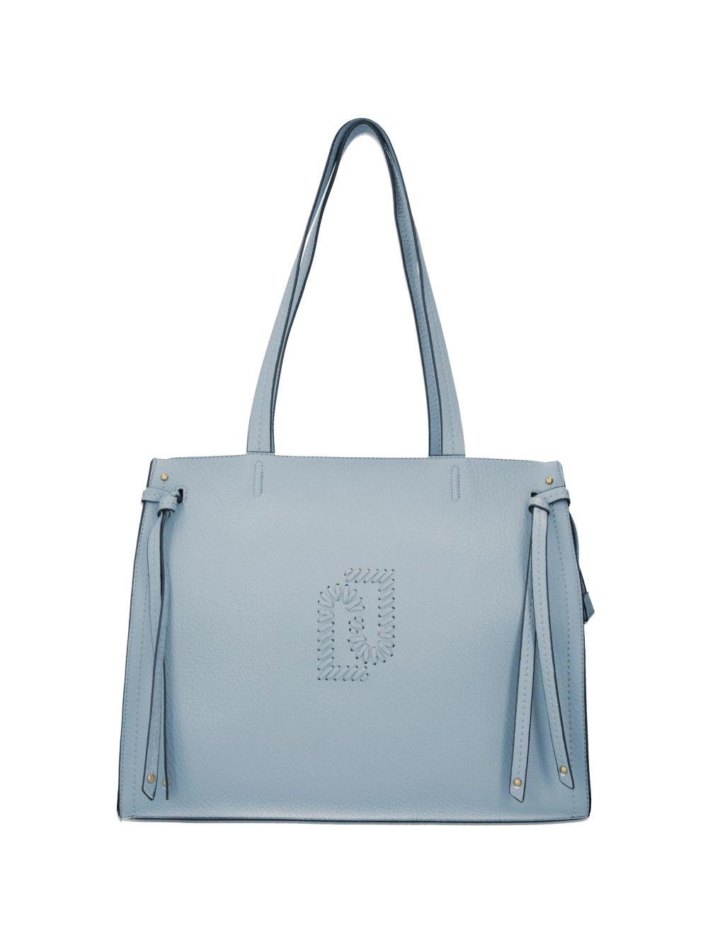 LIUJO Borsa a mano azzurro con logo impresso