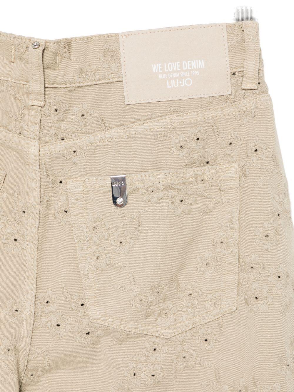LIUJO Pantaloni beige con ricami