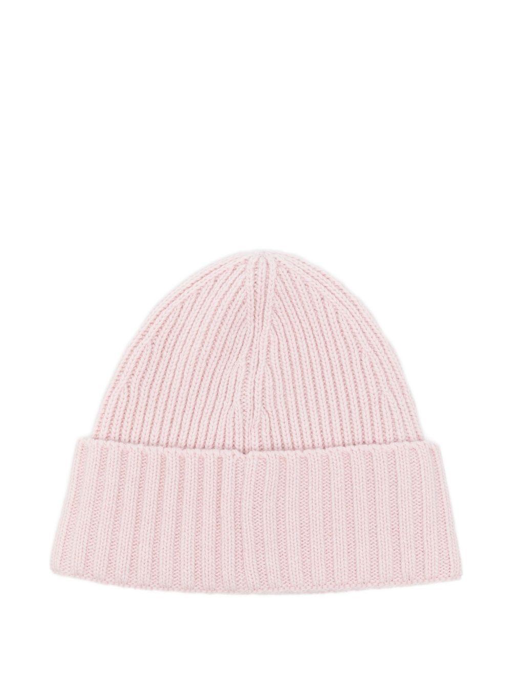 STONE ISLAND Berretto rosa con logo