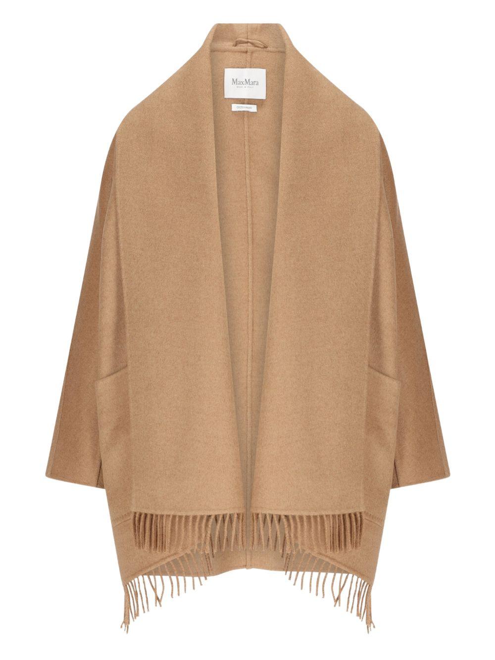 MAX MARA Cappotto corto Abilita beige con sciarpa