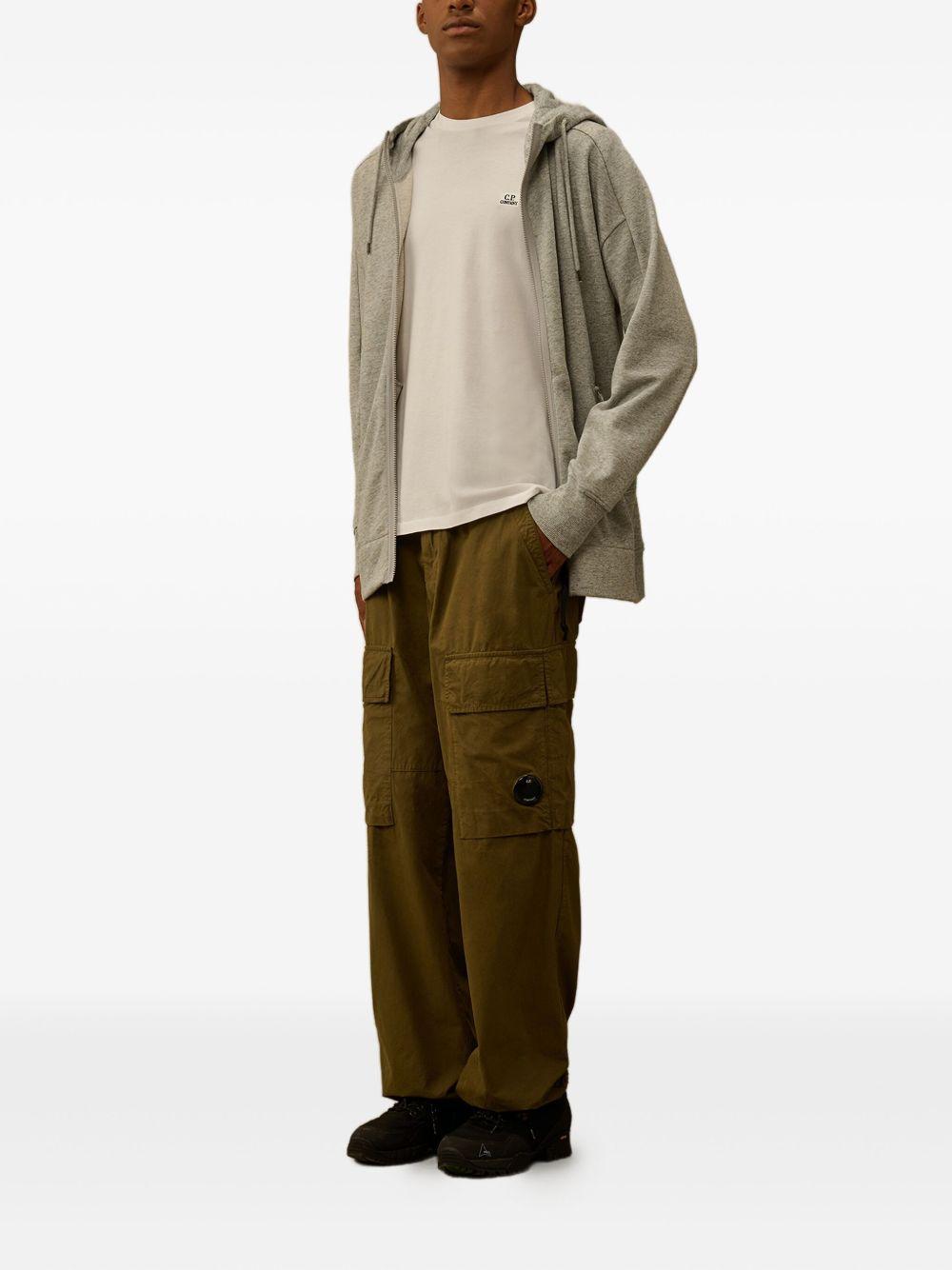 CP COMPANY T-shirt in cotone beige con logo