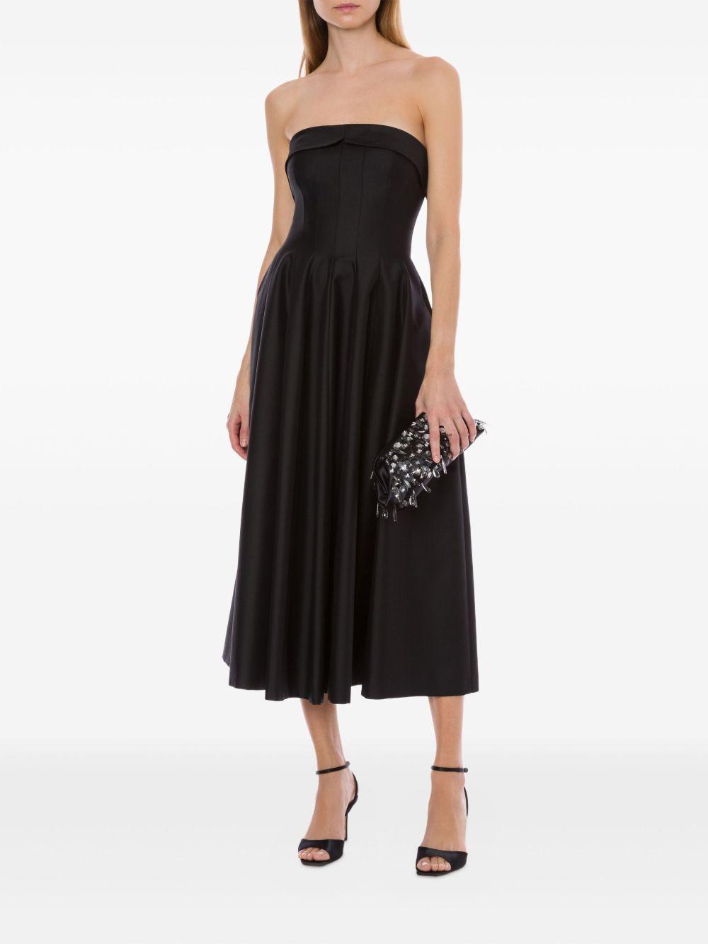 ALBERTA FERRETTI Abito midi senza spalline con gonna svasata