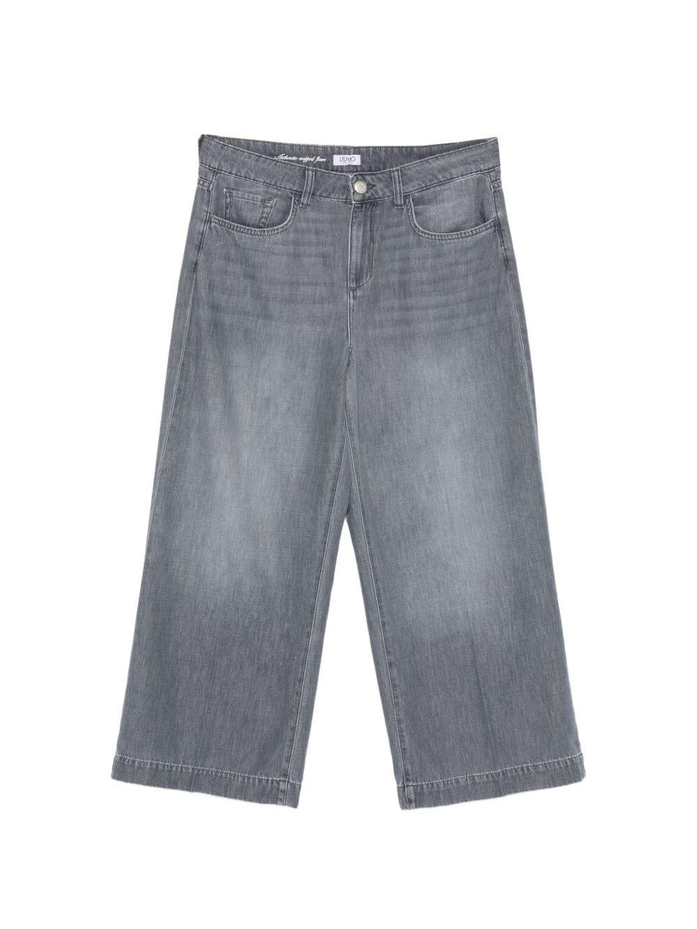LIUJO Jeans grigio a gamba larga
