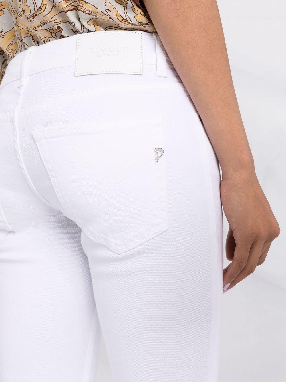 DONDUP Pantaloni skinny bianchi in cotone elasticizzato
