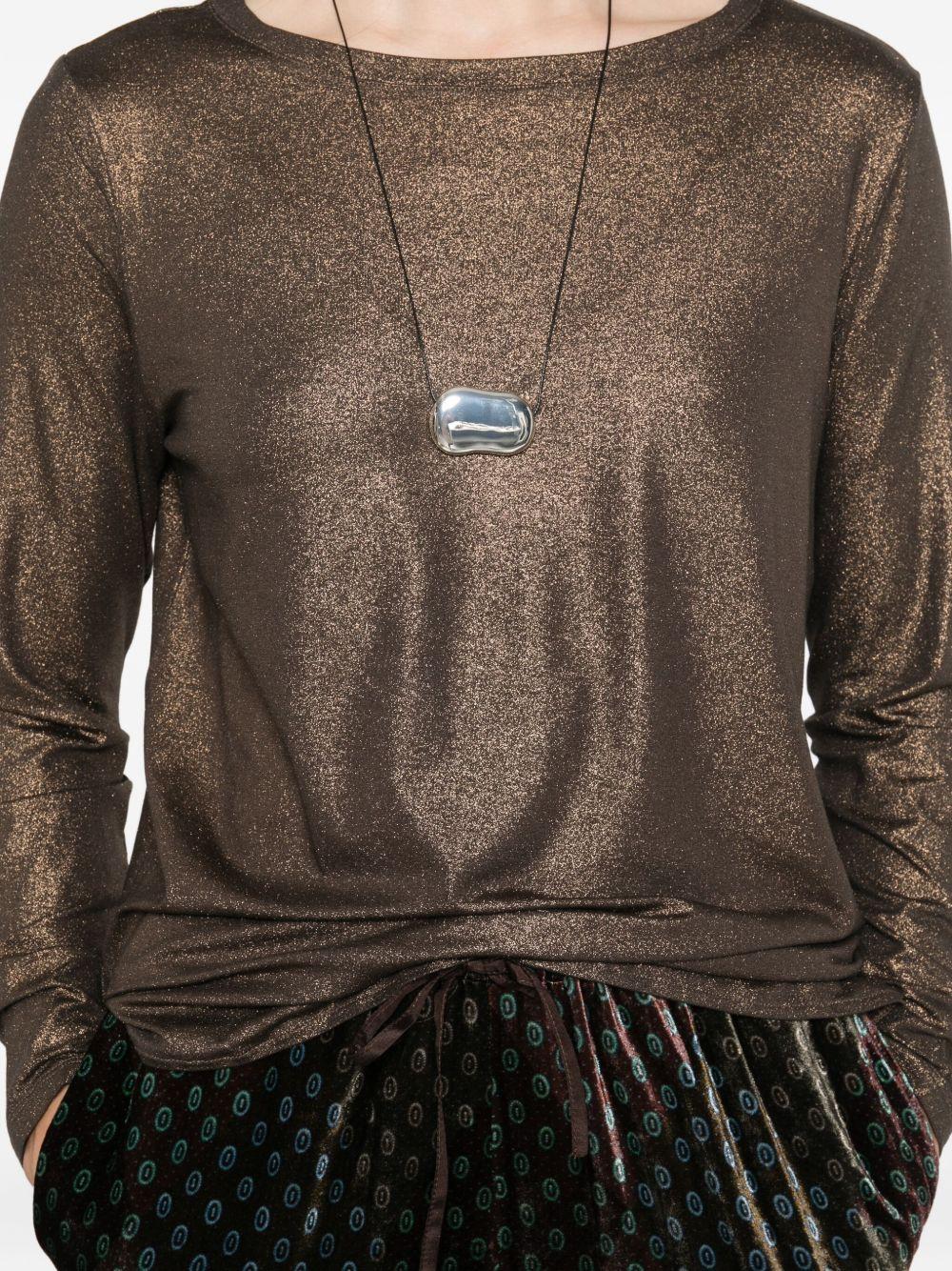 MAJESTIC FILATURES Maglia girocollo marrone