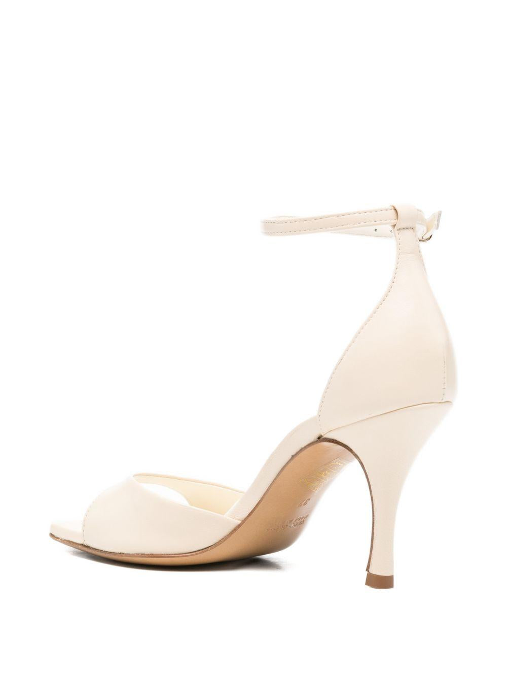 GUGLIELMO ROTTA Sandali con tacco Anemi in pelle con cinturino alla caviglia
