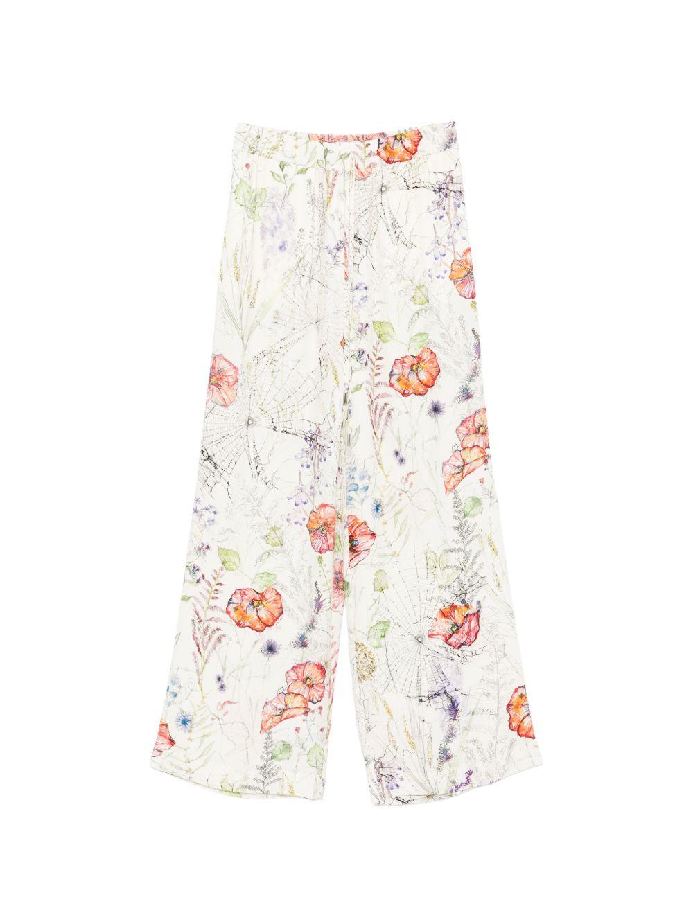 ALEXANDER McQUEEN Pantaloni in cotone con fantasia floreale