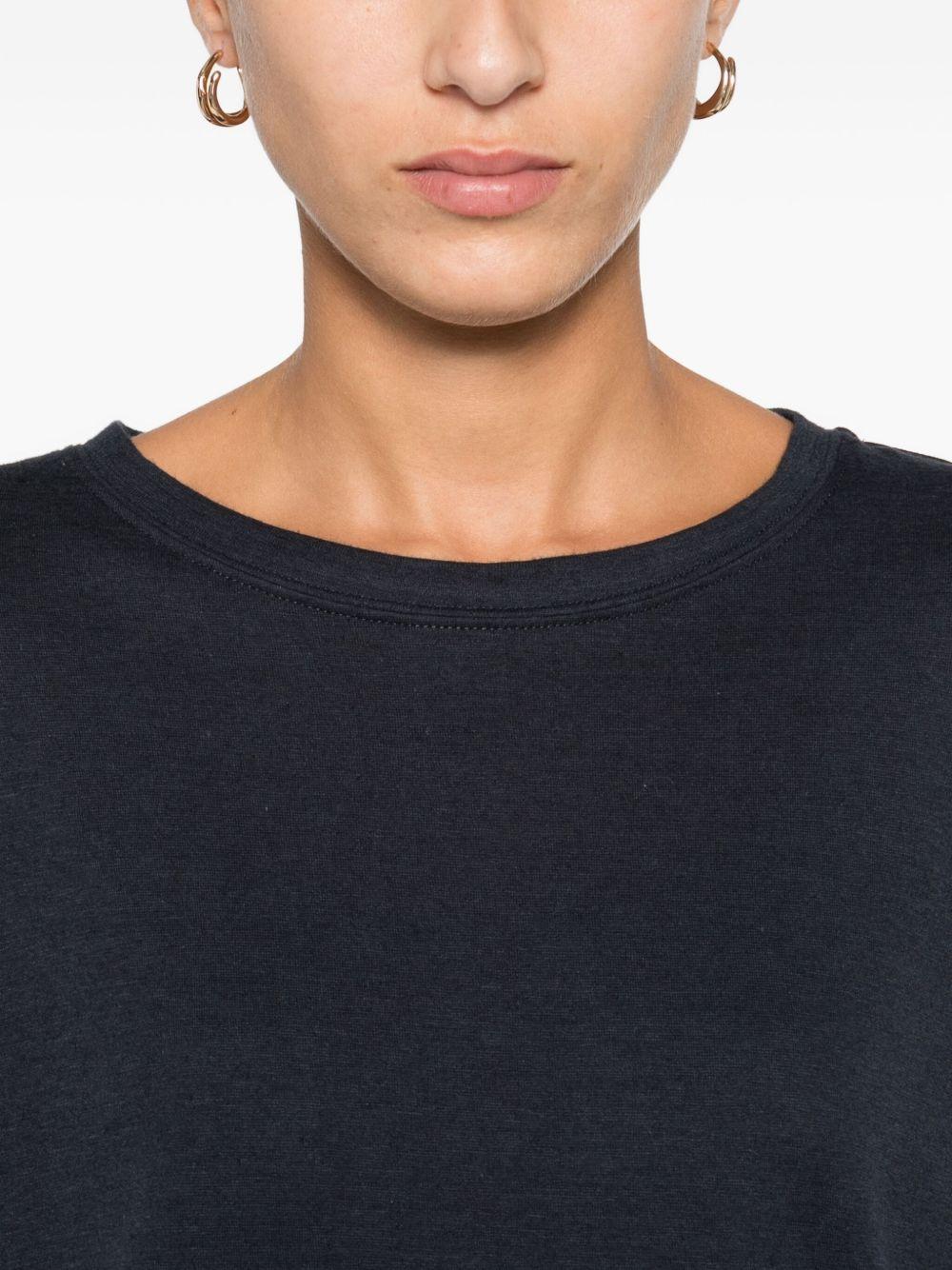 MAJESTIC FILATURES Maglia girocollo in cotone misto cashmere