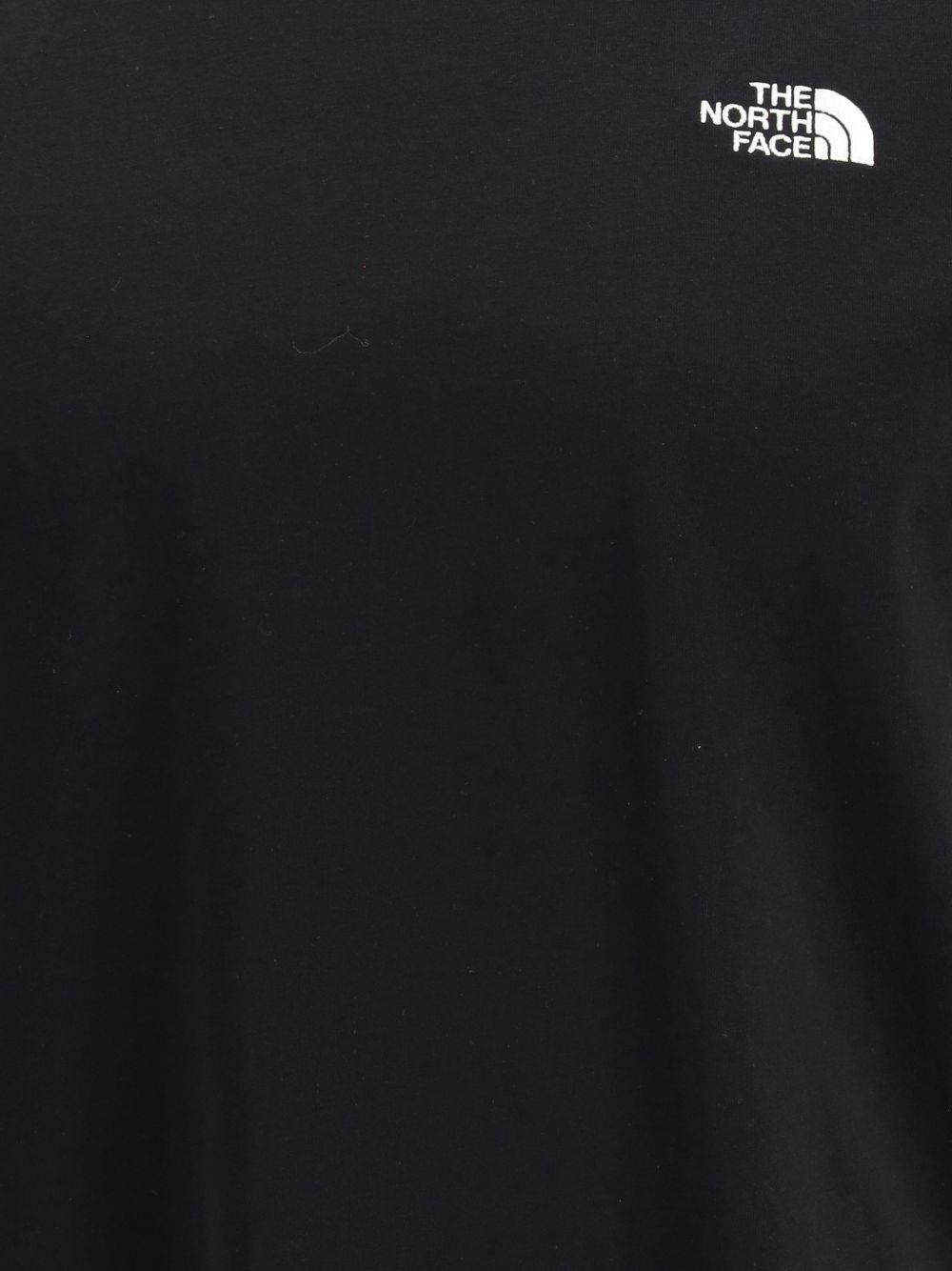 THE NORTH FACE T-shirt girocollo a maniche corte nera con logo bianco
