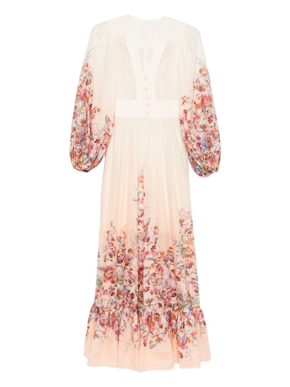 ZIMMERMANN Abito lungo in cotone multicolore